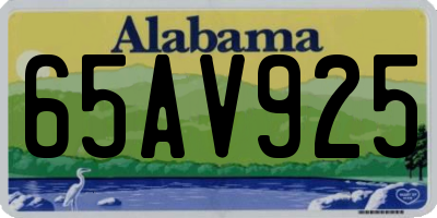 AL license plate 65AV925