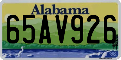 AL license plate 65AV926