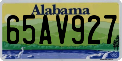 AL license plate 65AV927