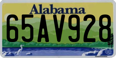 AL license plate 65AV928