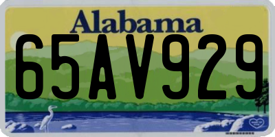 AL license plate 65AV929