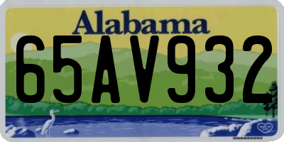 AL license plate 65AV932