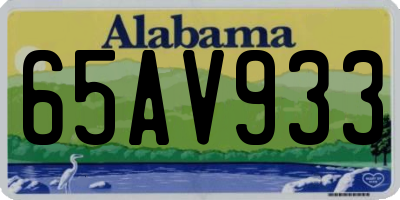 AL license plate 65AV933