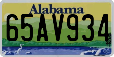 AL license plate 65AV934