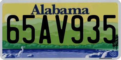 AL license plate 65AV935