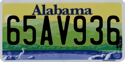 AL license plate 65AV936