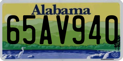 AL license plate 65AV940