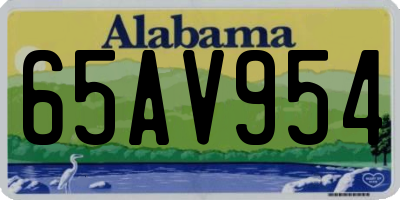 AL license plate 65AV954