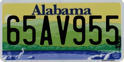 AL license plate 65AV955