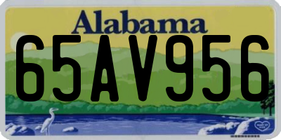AL license plate 65AV956