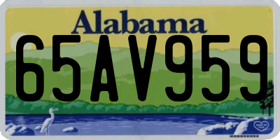 AL license plate 65AV959