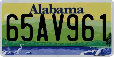 AL license plate 65AV961