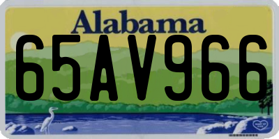 AL license plate 65AV966