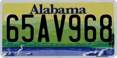 AL license plate 65AV968