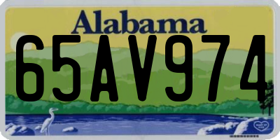 AL license plate 65AV974