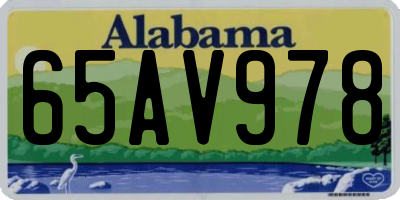 AL license plate 65AV978