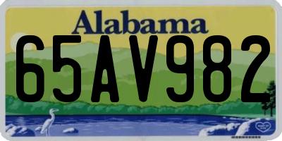 AL license plate 65AV982