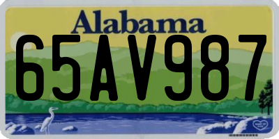 AL license plate 65AV987