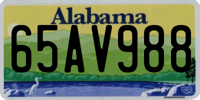 AL license plate 65AV988