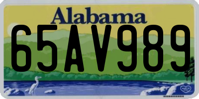 AL license plate 65AV989