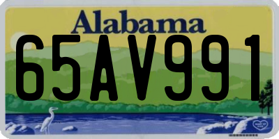 AL license plate 65AV991