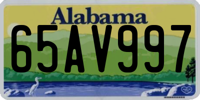 AL license plate 65AV997