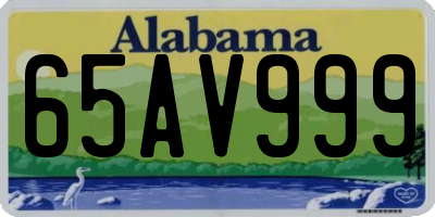 AL license plate 65AV999