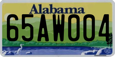 AL license plate 65AW004