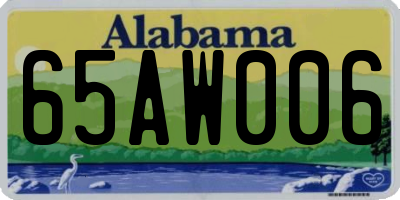 AL license plate 65AW006