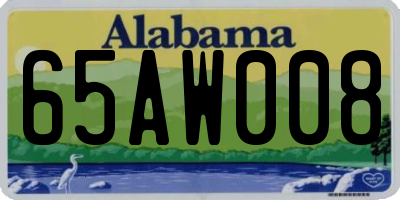 AL license plate 65AW008