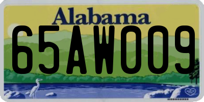 AL license plate 65AW009