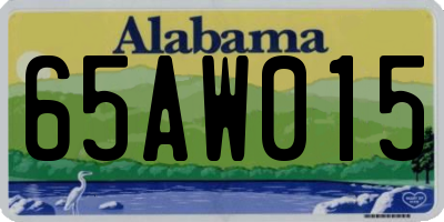 AL license plate 65AW015