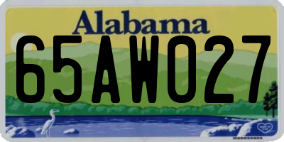 AL license plate 65AW027