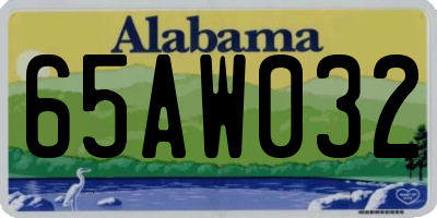 AL license plate 65AW032