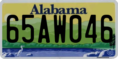 AL license plate 65AW046