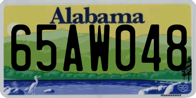 AL license plate 65AW048