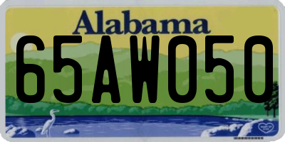 AL license plate 65AW050