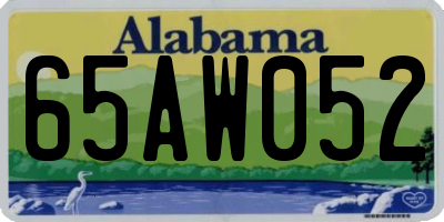 AL license plate 65AW052