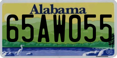 AL license plate 65AW055