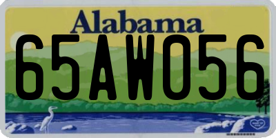 AL license plate 65AW056