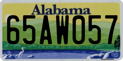 AL license plate 65AW057