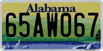 AL license plate 65AW067