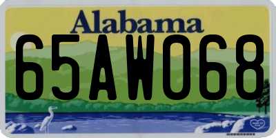 AL license plate 65AW068