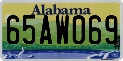 AL license plate 65AW069