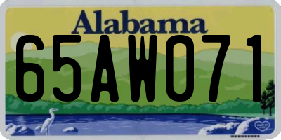 AL license plate 65AW071