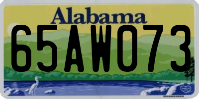 AL license plate 65AW073