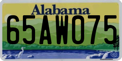 AL license plate 65AW075
