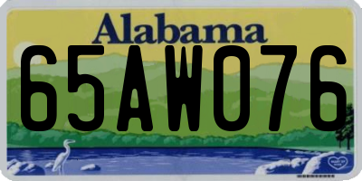 AL license plate 65AW076