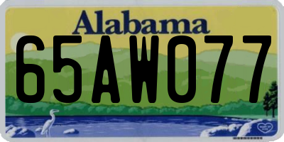 AL license plate 65AW077