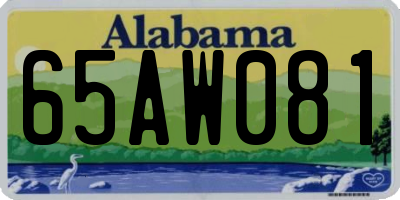 AL license plate 65AW081